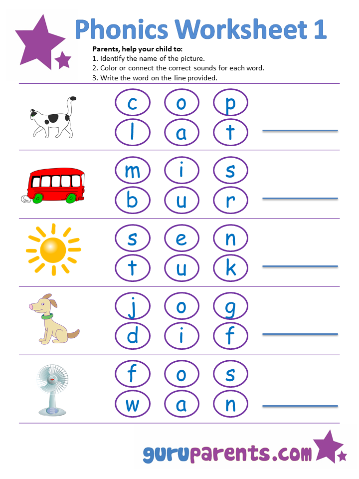 Kindergarten Worksheets Phonics free kindergarten phonics worksheets