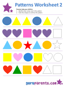 Pattern Worksheets | guruparents